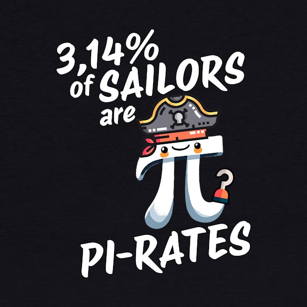 3,14% are Pirates Pi Sailor Funny Math Design by DoodleDashDesigns